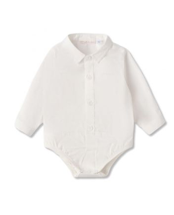 Baby Boys White Logo-Print Rompers