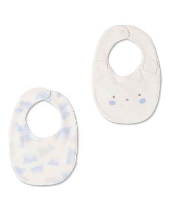 Baby Boys Blue Tie & Dye Set Of Two Bibs