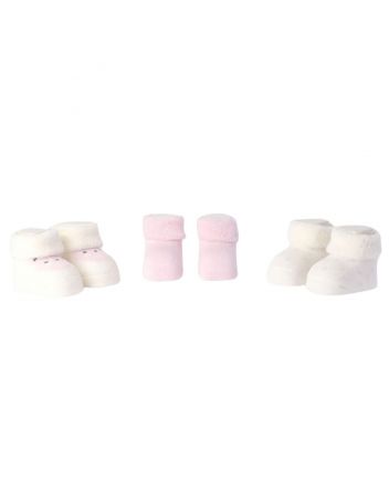 Baby Girls Pink Three Pairs Of Socks