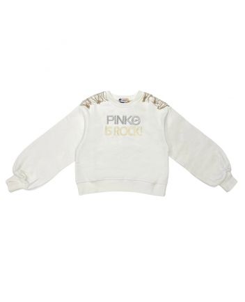 Girls Fringe Embellished Cotton Sweatshirt