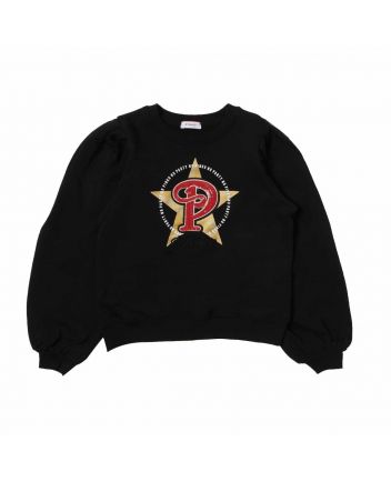 Girls Sequins Logo Patch Sweatshirt