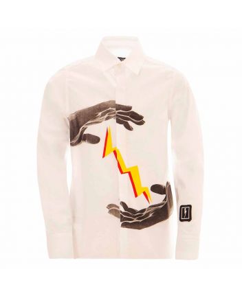 Boys Graphic Print Cotton Shirt