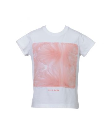 Pink Net Ruching With Logo T-shirt