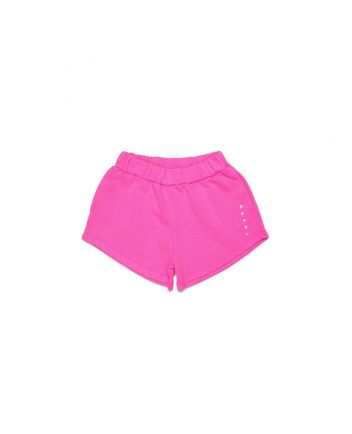 Girls Pink Sports Shorts With Logo