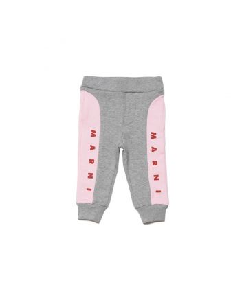 Baby Kids Grey Fleece Logo Print Jogger
