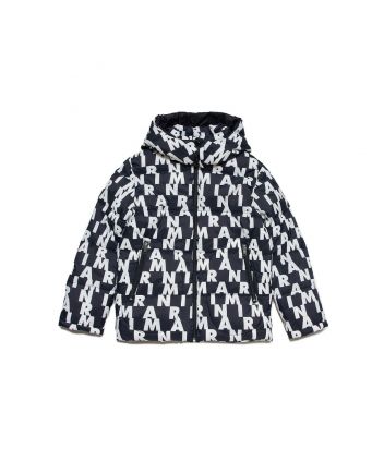 Kids Black Logo-Print Padded Jacket