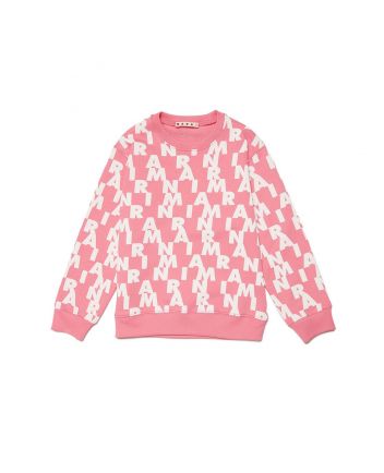 Girls Pink Logo-Print Sweatshirt