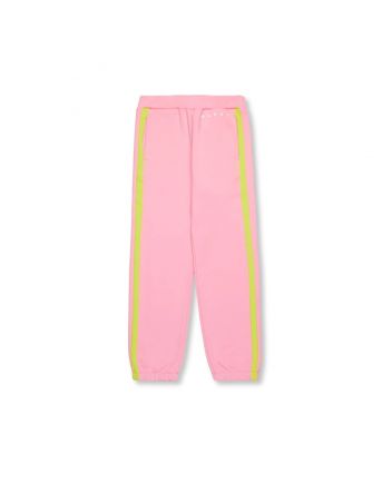 Unisex Pink Stripe-Detail Track Pants