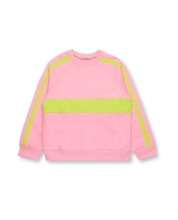 Unisex Pink Colour-Block Sweatshirt