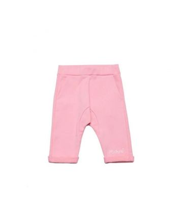 Baby Girls Pink Logo-Print Trouser