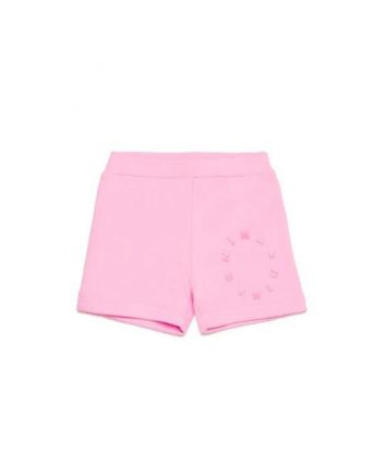 Baby Girls Pink Round Logo Fleece Shorts