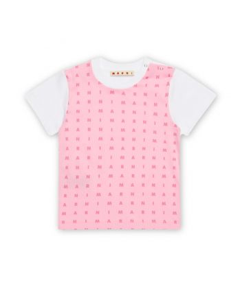 Baby Unisex Pink Logo-Print T-shirt