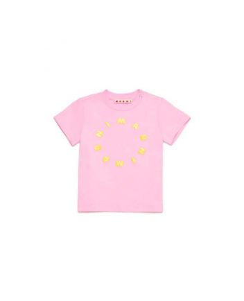 Baby Girls Round Logo Cotton T-Shirt