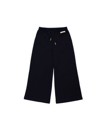 Girls Black Fleece Wide Trouser With Logo