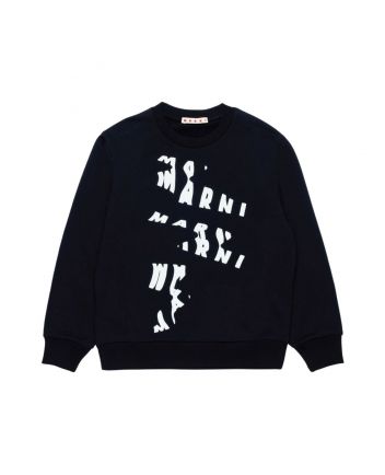 Unisex Black Melted-Logo Sweatshirt