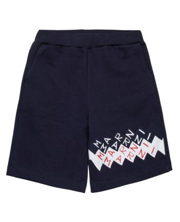 Boys Navy Blue Promenade Logo Shorts