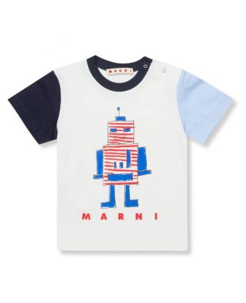 Baby Boys Ivory Galaxy-Print T-shirt