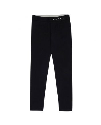 Girls Black Logo-Waistband Leggings