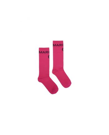 Girls Pink Logo Print Socks