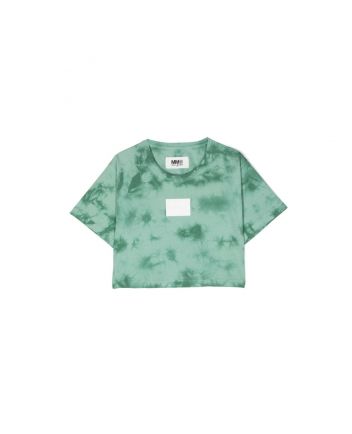 Girls Green Tie-Dye Print T-Shirt