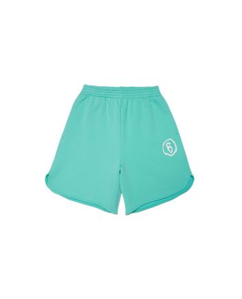 Girls Sea Green Cotton Shorts