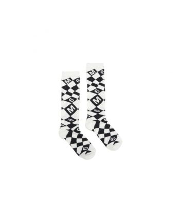 Girls Check Print Socks