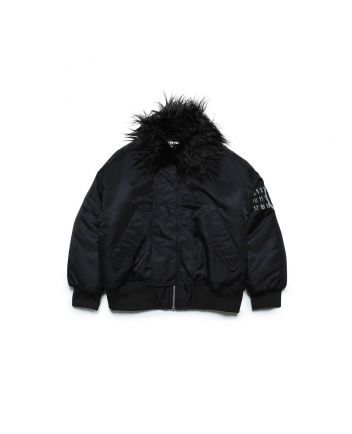 Girls Black Hooded Puffer Jacket