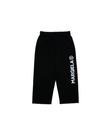 Boys Black Fleece Logo Print Jogger
