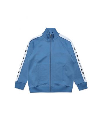 Kids Blue Logo-Print Zip-Up Jacket