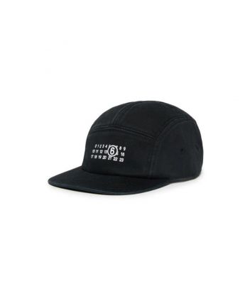 Unisex Black Five-Panel Cap With Numeric Logo