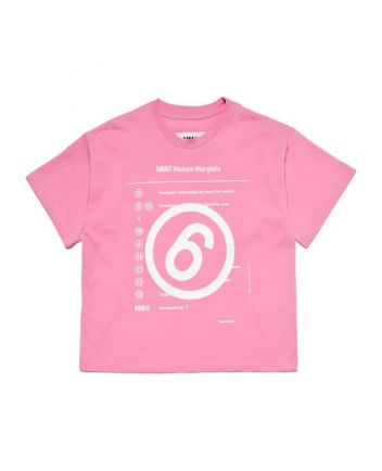 Girls Pink Logo-Print Cotton T-shirt