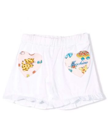 Heart Flared Shorts For Girls