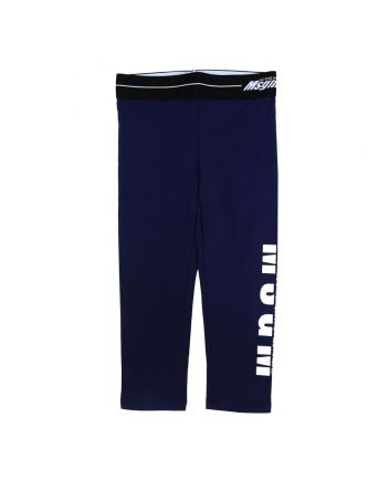 Blue Cotton Logo Leggings