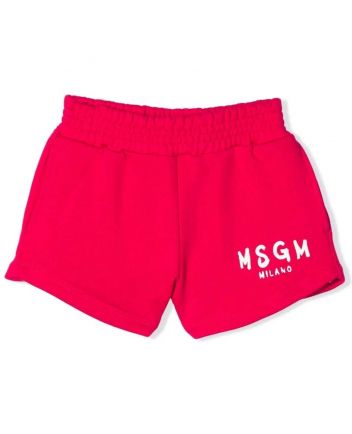 Logo Print Cotton Track Shorts
