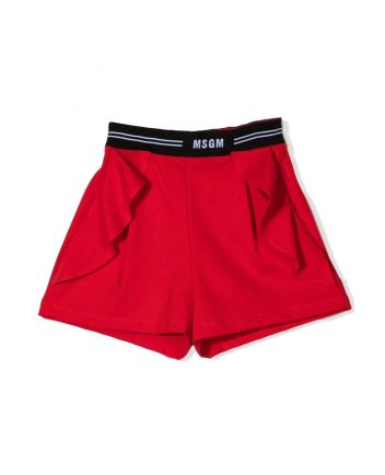 Logo Waist Frilled Trim Shorts