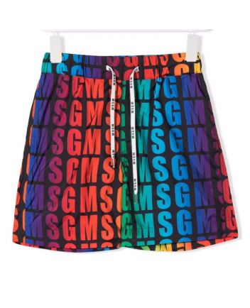 Logo Print Drawstring Shorts