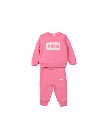 Pink Cotton Logo Tracksuit
