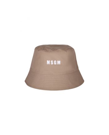 Beige Logo Bucket Hat