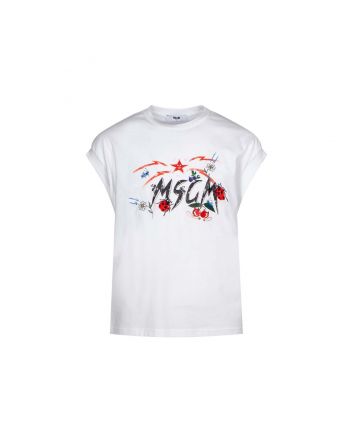 Girls White Logo T-Shirt
