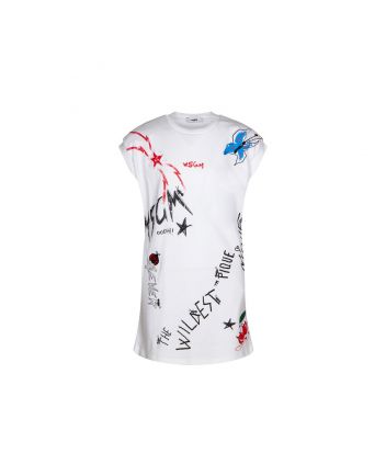 Girls White Logo Dress