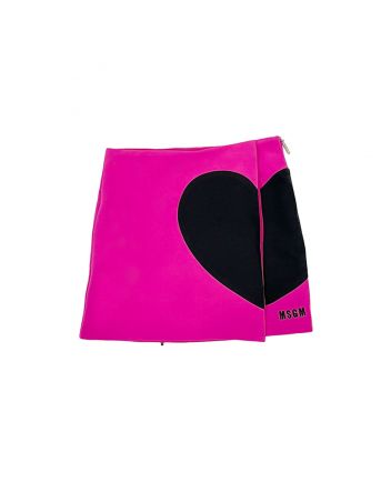Girls Black Heart Logo Skirt