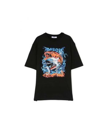Boy Black Printed T-Shirt