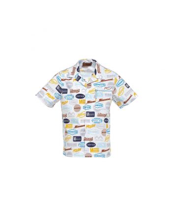 Boys White Printed Shirt