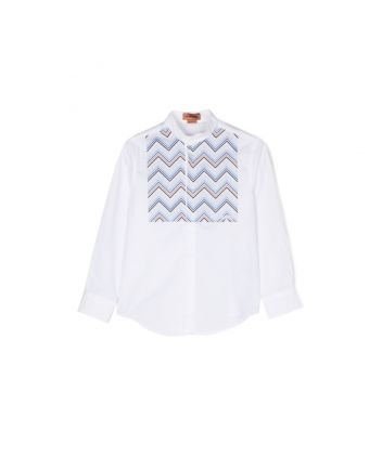 Boys Zigzag Panel Long Sleeve Shirt