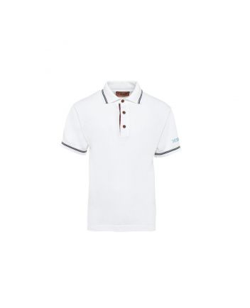 Boys White Logo Polo T-Shirt
