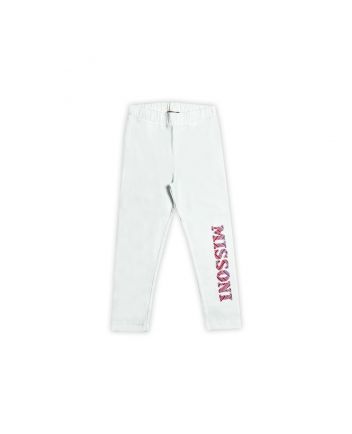 Girls White Logo-Print Leggings