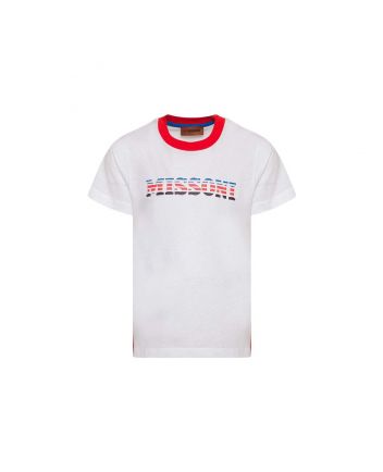 Unisex White Logo-Print T-Shirt
