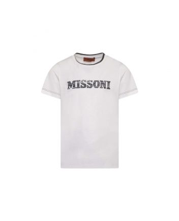 Unisex White Logo-Print Cotton T-Shirt