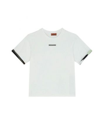 Boys White Logo-Print T-Shirt