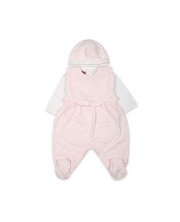 Baby Girls Zigzag-Pattern Rompers Set ( Set Of 3 )